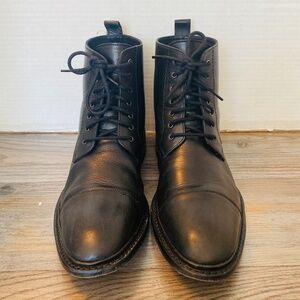 Anthony Veer James, Handmade Mens Black Leather Boots, US 10 / UK 9.